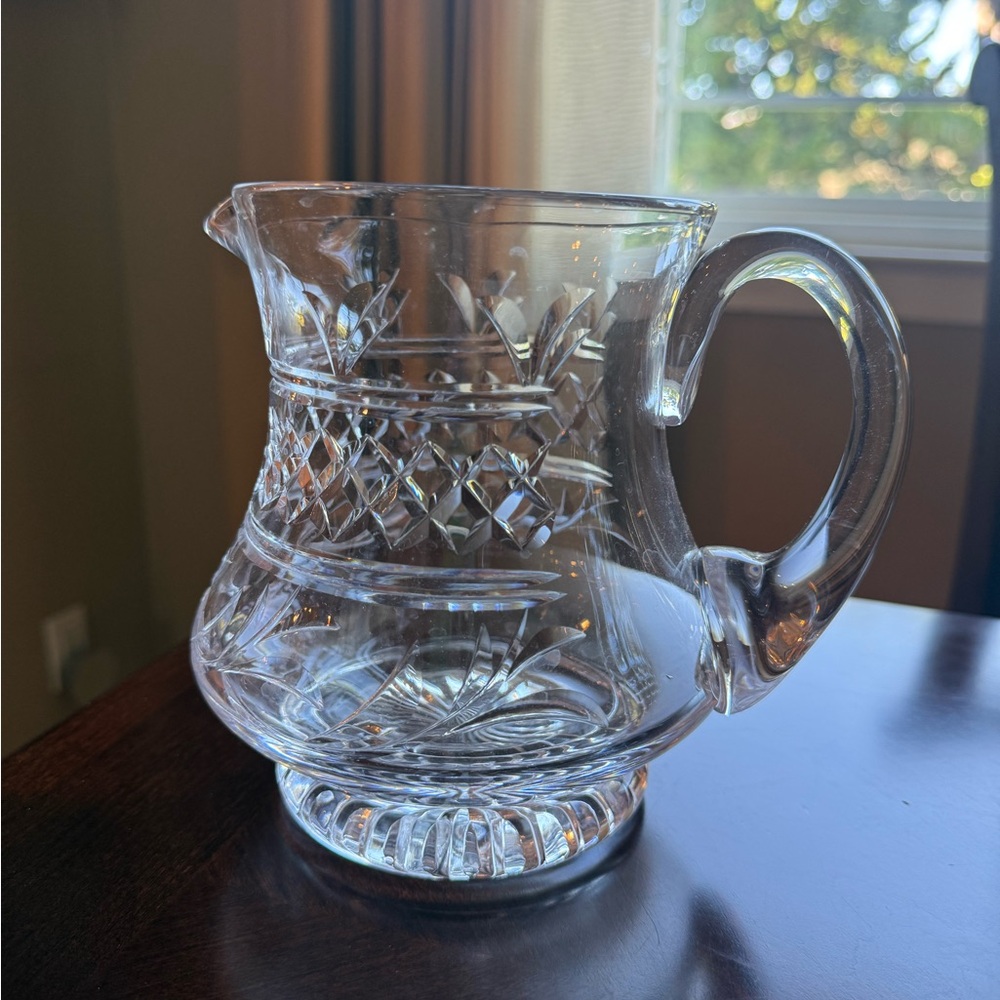 Vintage Stuart Crystal Pitcher 6.5”